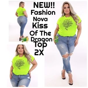 Fashion Nova Kiss Of The Dragon Top 2X